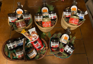 Gift baskets - (wrapped and tied with a bow upon purchase)